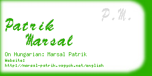 patrik marsal business card